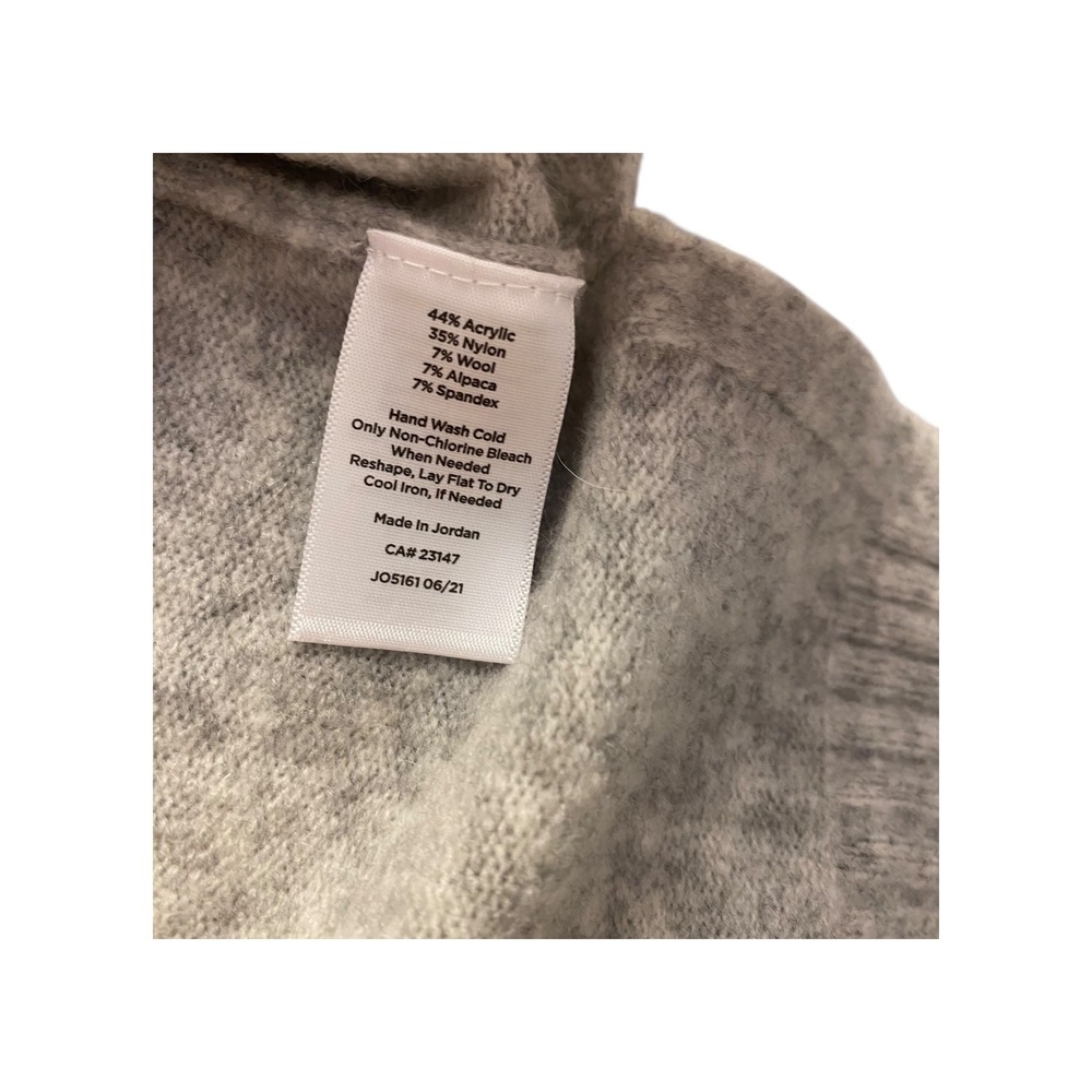 Talbots Light Gray Button-Front Long Cardigan - Picture 3 of 6